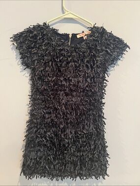 Appaman Black Textured Fringe Formal Dress